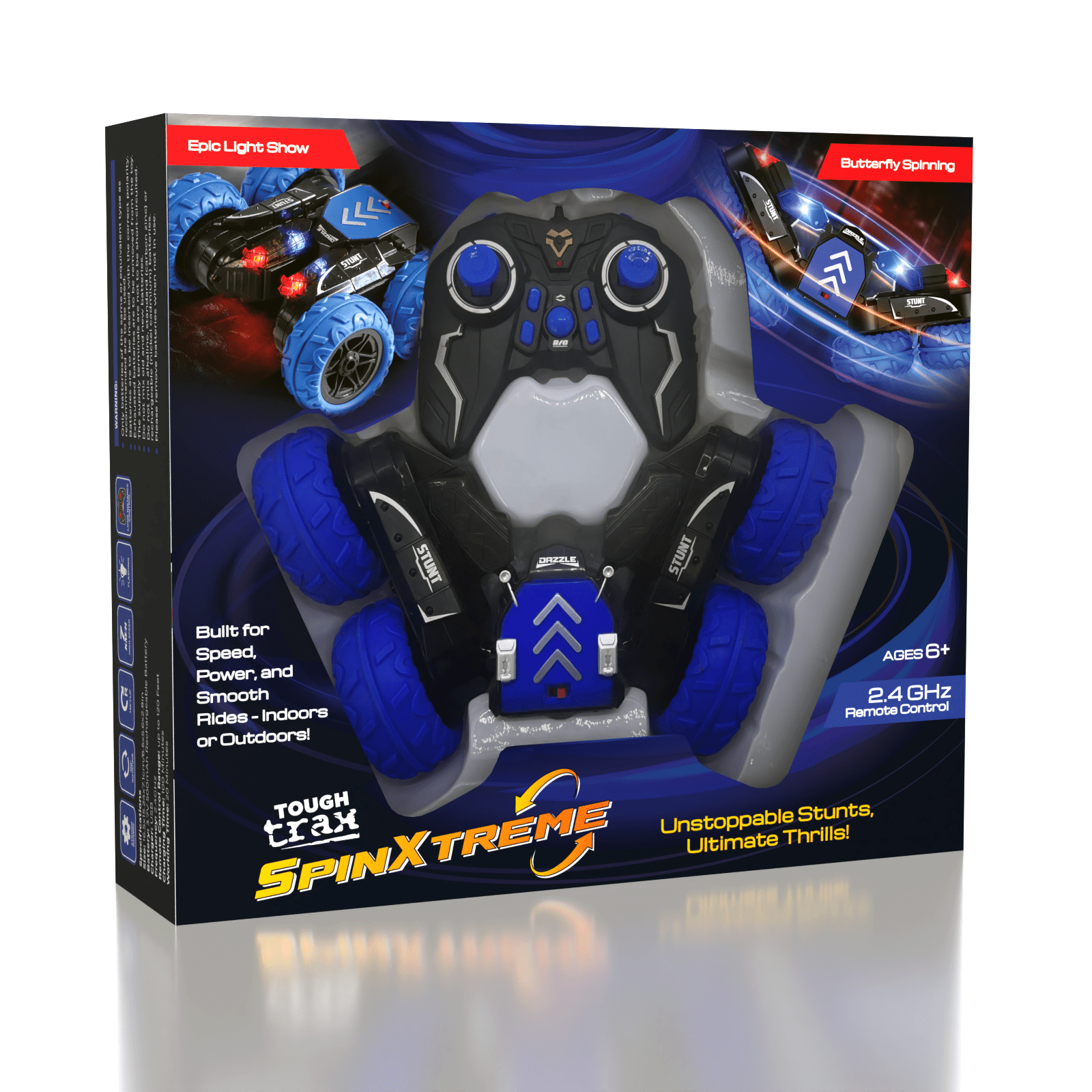 Tough Trax SPINXTREME Remote Control Spinning Stunt Car